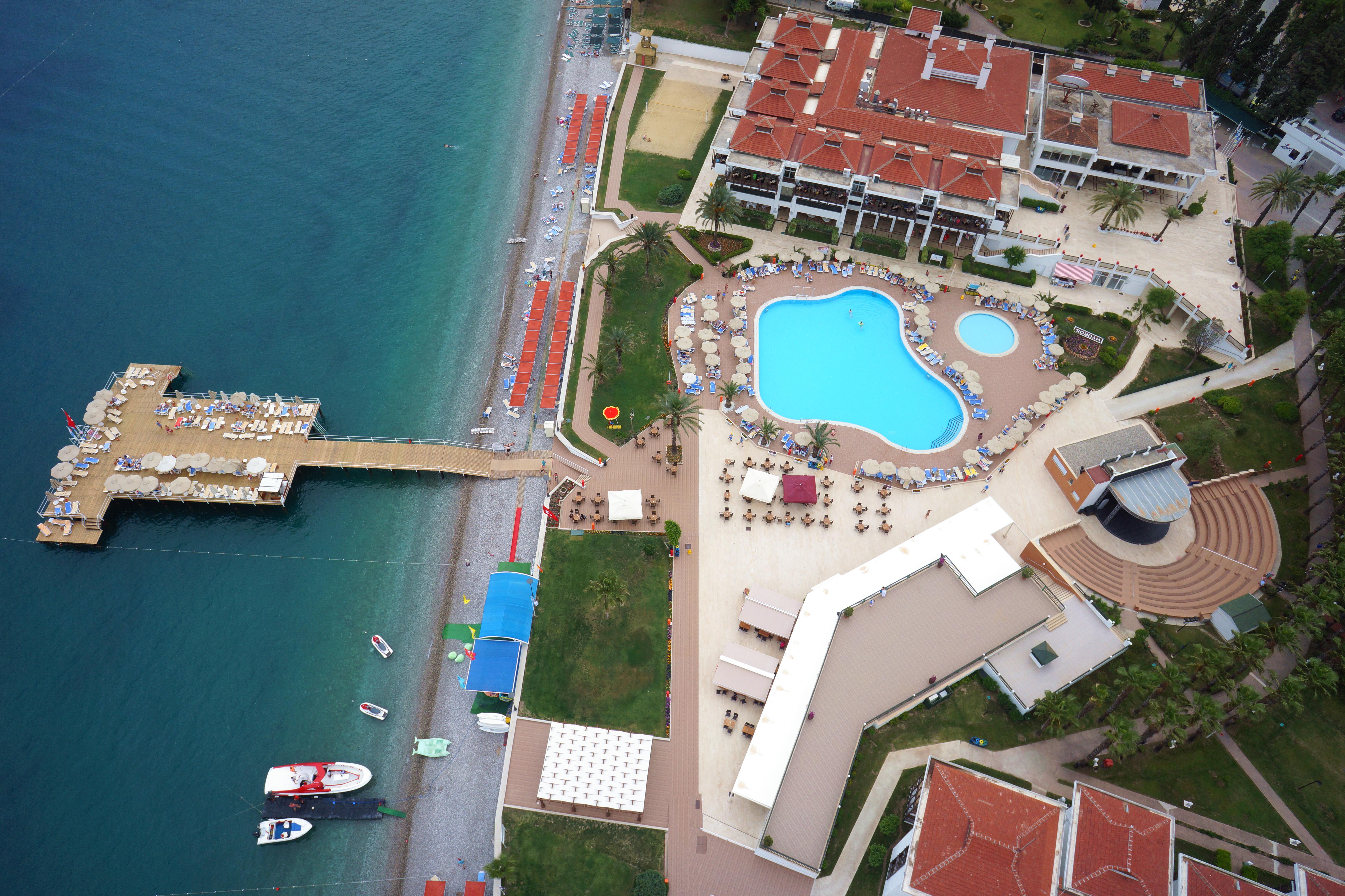 Aqi Hydros Club Kemer Exterior foto Aerial view of the complex